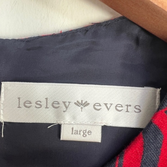 LESLEY EVERS Red & Navy Geometric Dress - Picture 3 of 7